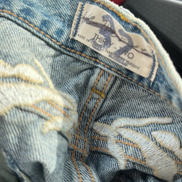 NWOT Free People x We The Free Bren Embroidered Distressed Boyfriend Jeans $168 - Picture 5 of 15